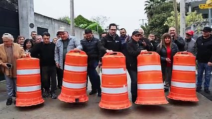 David de la Peña encabeza pavimentación de calles en Santiago (VIDEO)