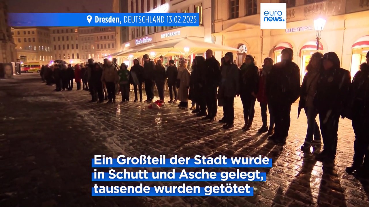 Dresden gedenkt der alliierten Luftangriffe vor 80 Jahren
