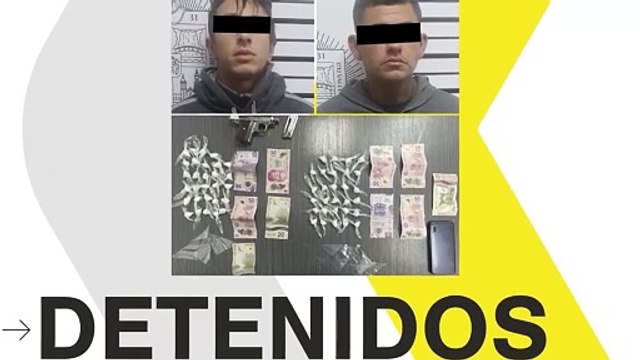 Dos narcomenudistas son detenidos en Santiago mientras portaban arma y drogas