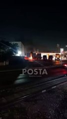 Incendio en gasolinera de Monterrey; unidad de carga queda envuelta en llamas