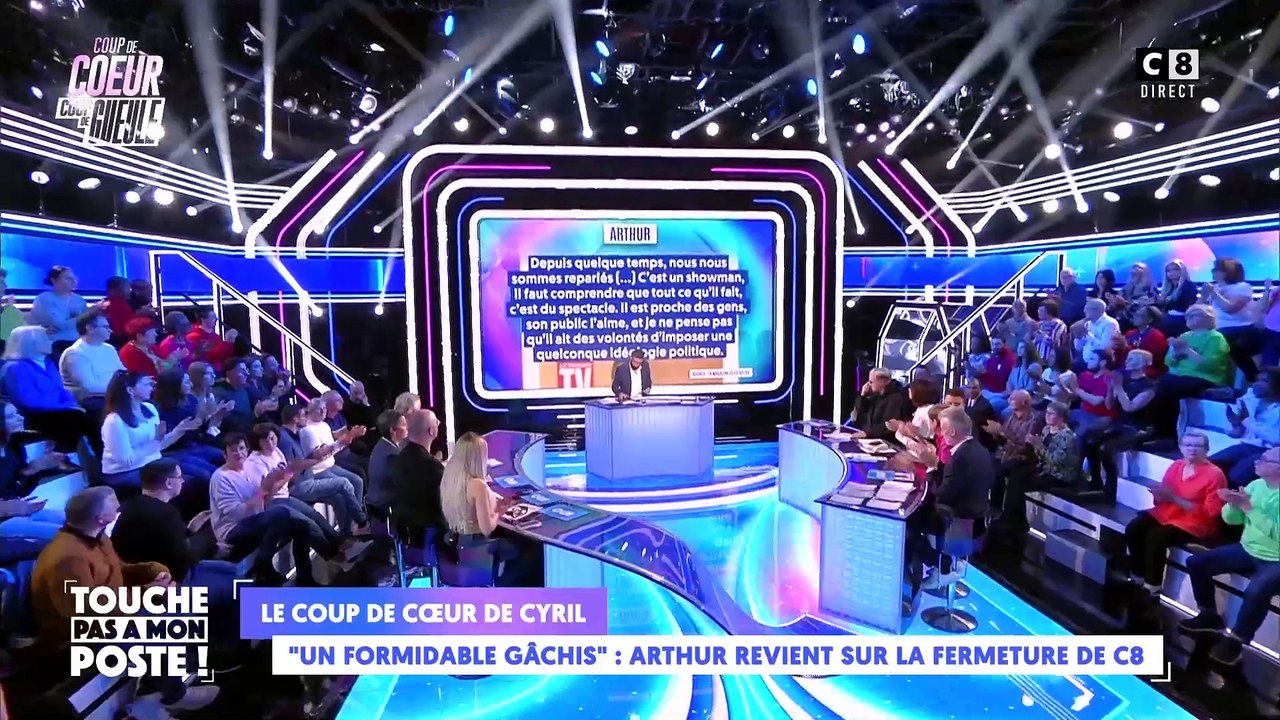 Cyril Hanouna révèle avoir fait la paix avec Arthur devenu "un ami": "Ses mots sur la fin de C8 sont très touchants quand il parle de gâchis" - Regardez