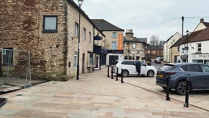Footage of the new market square in Midsomer Norton