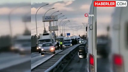 Malatya'da Viyadükte Zincirleme Kaza: 1 Yaralı