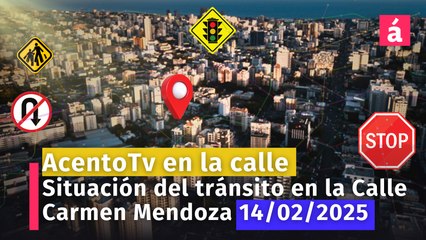 Hoy 14 de febrero, así está el tránsito en la calle Carmen Mendoza de Cornielle