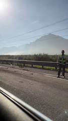 Vehículos a vuelta de rueda por accidente en la carretera Saltillo-Monterrey