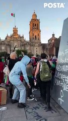 VIDEO: bloque radical se enfrenta a mujeres trans en Marcha 25N