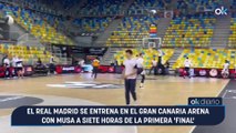 El Real Madrid se entrena en el Gran Canaria Arena con Musa a siete horas de la primera 'final'