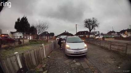Delivery driver crashes car into house after leaving handbrake off