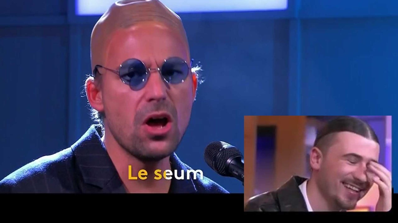 "Le Seum" : Pierre Garnier hilare devant la parodie sur Pascal Obispo dans C à vous ?
