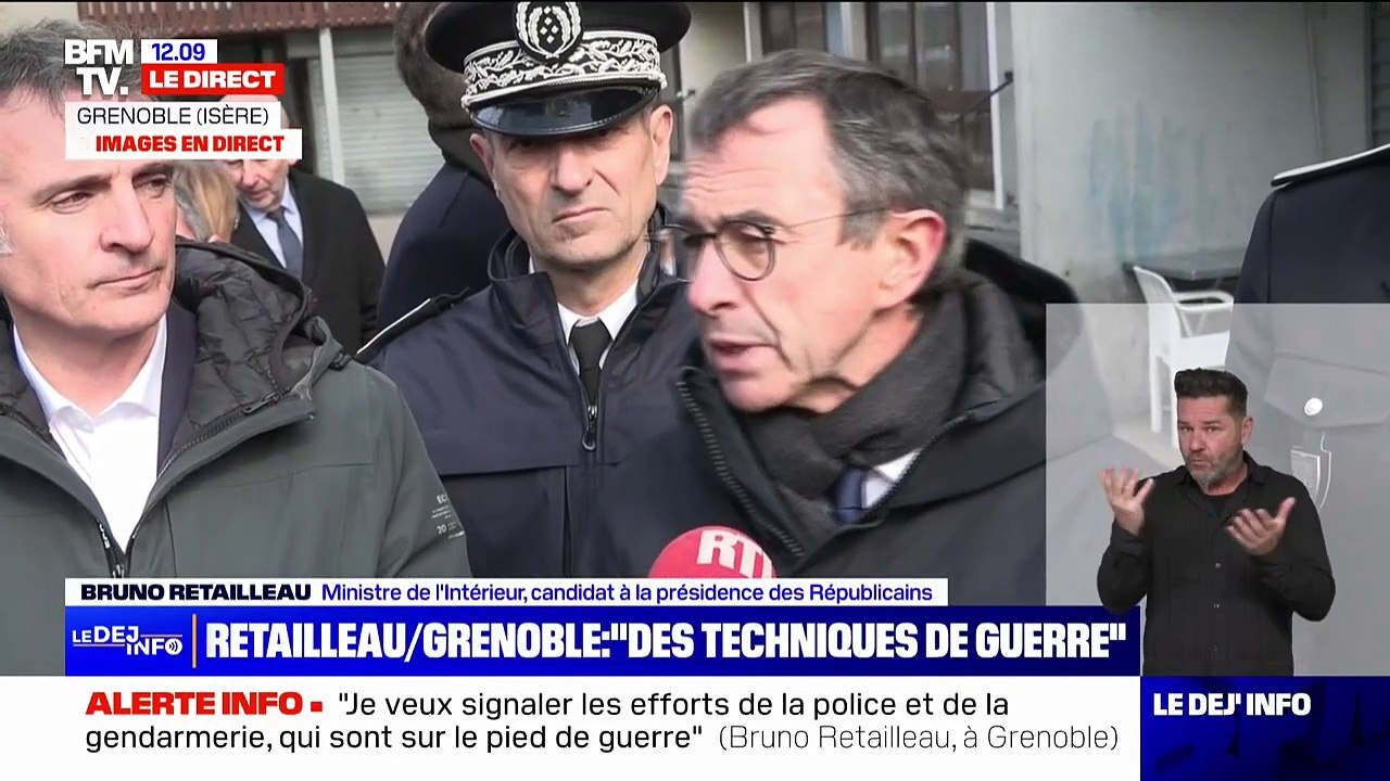 Attaque à la grenade à Grenoble: "Un certain nombre de trafics avaient pu être décelés" dans le bar associatif visé, explique Bruno Retailleau