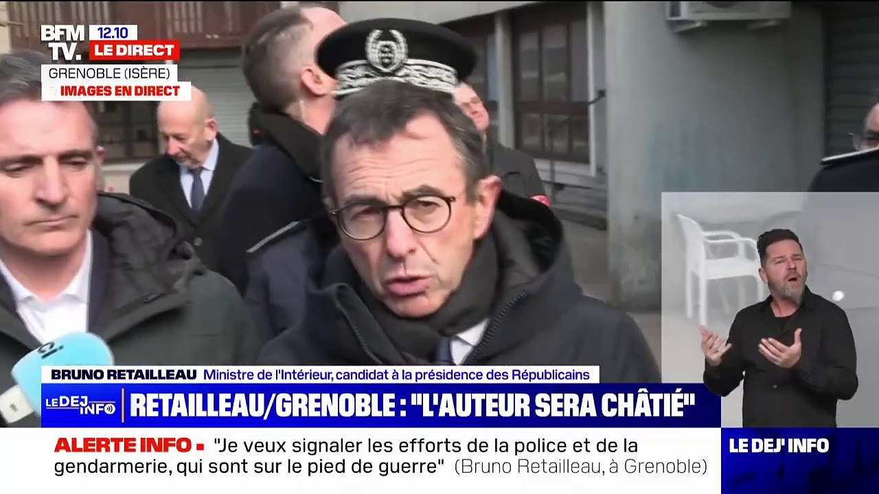 Bruno Retailleau annonce "un renforcement des services de police" à Grenoble "dans les mois prochains"