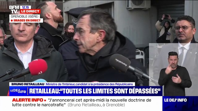 Attaque à la grenade à Grenoble: Il n'y a pas de pronostic vital engagé , indique Bruno Retailleau