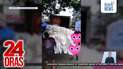 Giant bouquet na may 520 piraso ng rosas, trending; ginawa lang overnight | 24 Oras