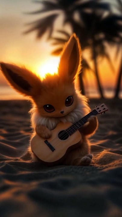 Playing Guitar at sunset