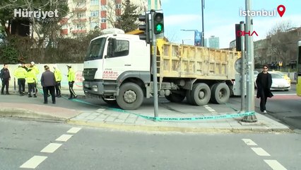 Beşiktaş'ta hafriyat kamyonunun çarptığı kadın hayatını kaybetti