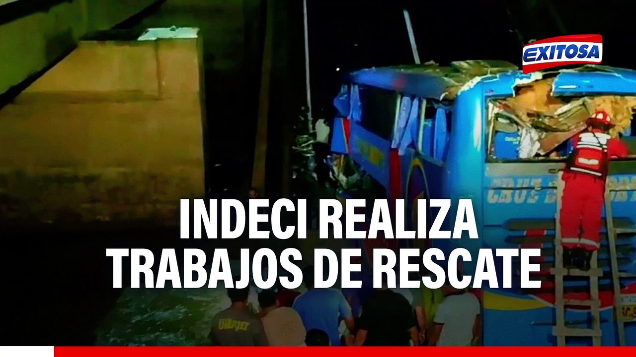 Accidente en Huaral: Indeci realiza trabajos de rescate tras colapso de puente de Chancay