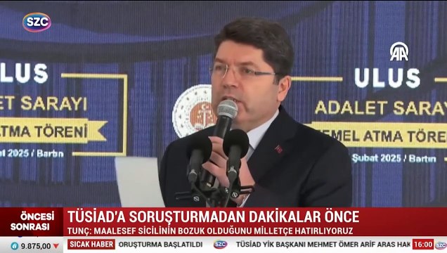 Adalet Bakanı'ndan TÜSİAD açıklaması