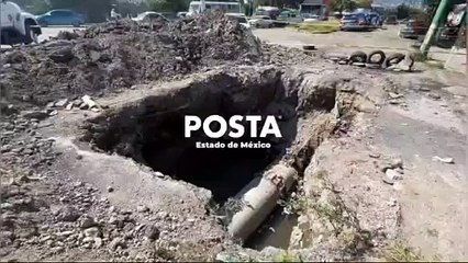 Año y medio con un socavón, vecinos de Ecatepec piden solución (VIDEO)