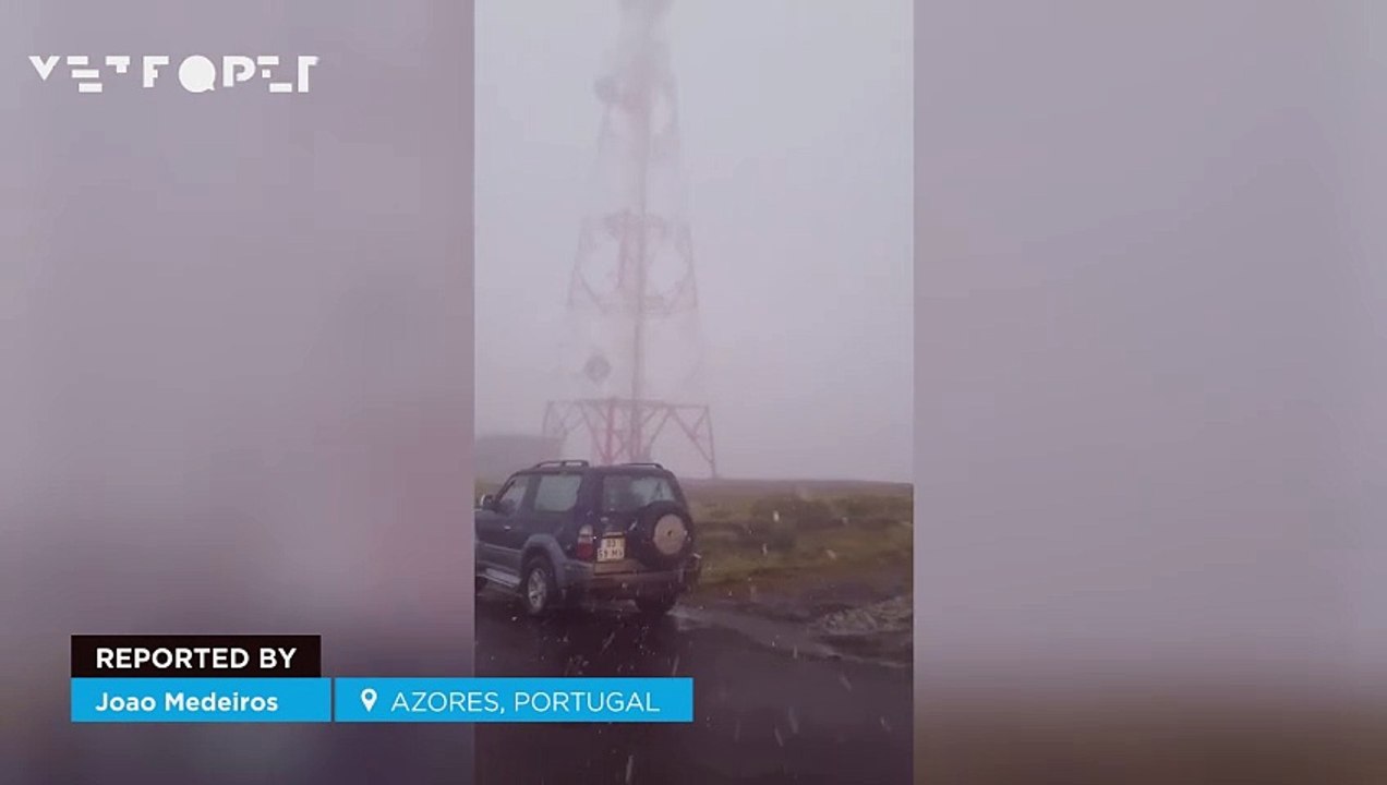 Snow reaches several islands in the Azores, Portugal
