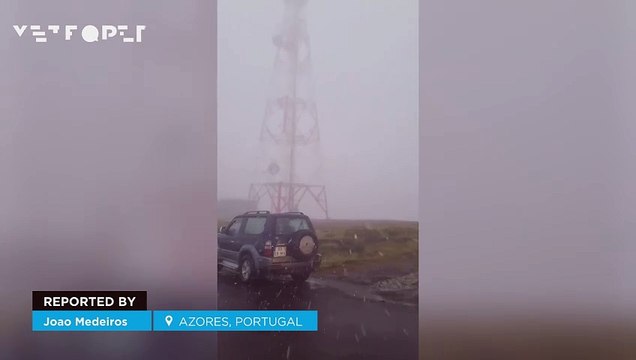 Snow reaches several islands in the Azores, Portugal