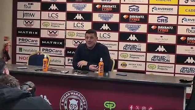 Matt Peet reacts to Wigan Warriors' defeat to Leigh Leopards