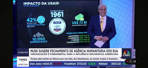 Água invade estúdio da CNBC Brasil após cano estourar ao vivo