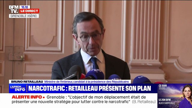 Narcotrafic, texte de loi...La prise de parole de Bruno Retailleau en intégralité à Grenoble