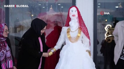 'Kardan Gelin'e 1 milyon liralık altın taktılar