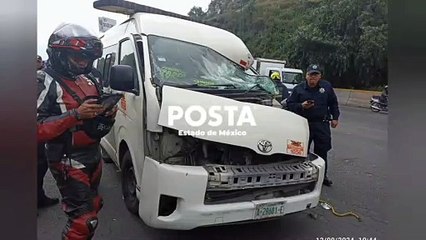 ¡Se salvan! Choca combi en la México-Querétaro;  hay 13 heridos (VIDEO)