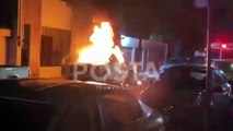 Incendio consume camioneta en el centro de Monterrey