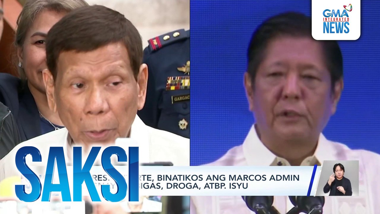Ex-Pres. Duterte, binatikos ang Marcos admin kaugnay ng bigas, droga, atbp. isyu | Saksi