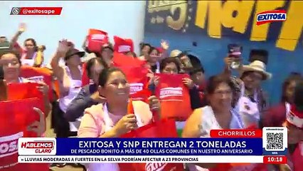 Exitosa y la SNP entregan dos toneladas de pescado a más de 40 ollas comunes
