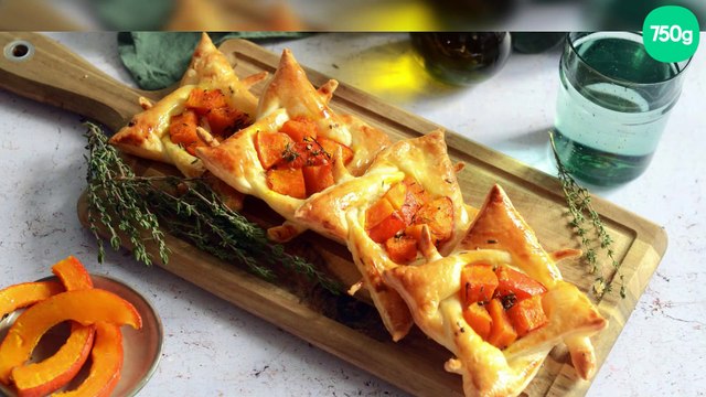 Étoiles feuilletées au potimarron et fromage de chèvre frais