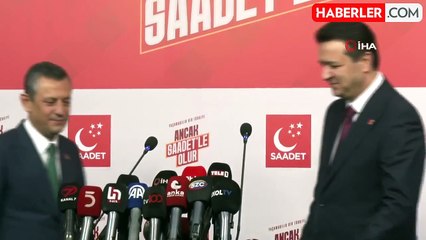 CHP Lideri Özel, Saadet Partisi'ni Ziyaret Etti