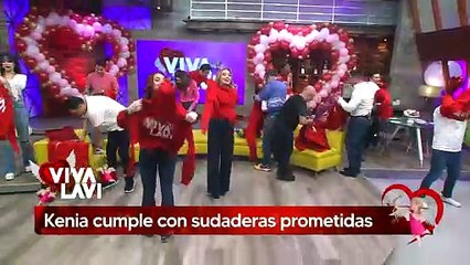 Kenia sorprende al elenco de 'Vivalavi' en San Valentín