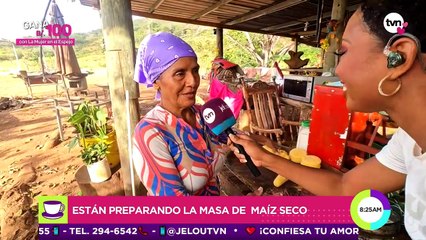 Nos fuimos hasta La Pintada para preparar masa de maíz seco