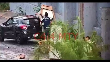 Detiene a 3 tras hacer boquete y robar línea blanca en Monterrey (VIDEO)