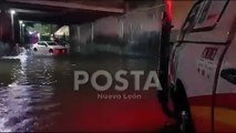 Fuerte tormenta inunda zonas clave del área metropolitana de Monterrey