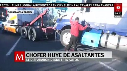 Chofer choca al huir de asaltantes en Periférico Norte