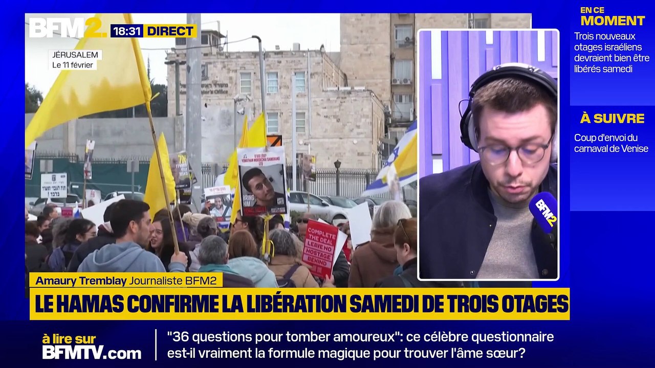 Cessez-le-feu entre Israël et le Hamas: trois nouveaux otages israéliens libérés ce samedi