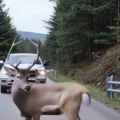 Deer saving the vehicle