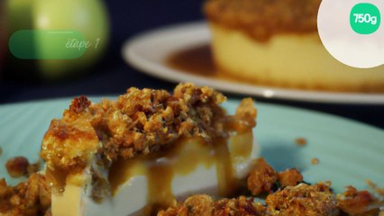 Crumble Cheesecake aux Pommes Caramel