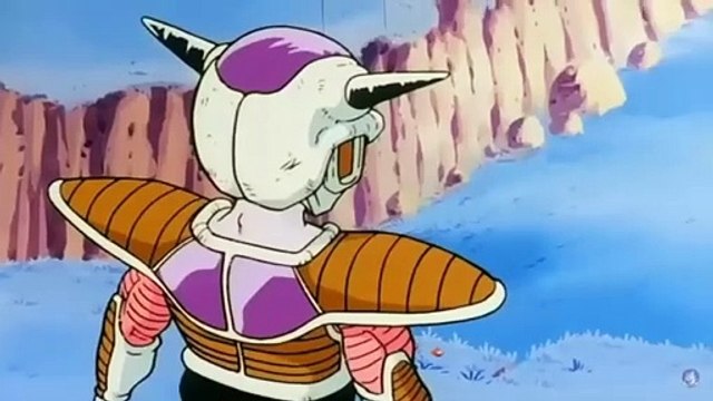 Freezer encuentra a Vegeta, Gohan, Krillin y Dendé con Beautiful Gold Saints de fondo