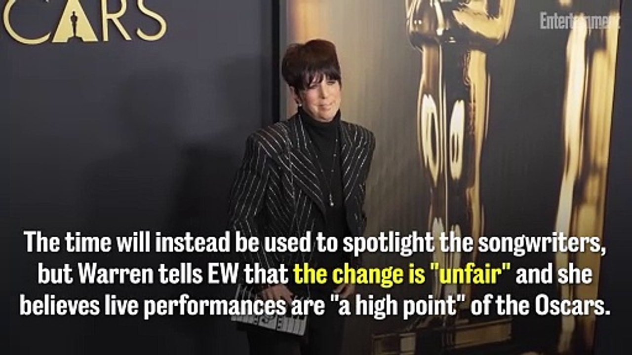 Diane Warren says it's 'unfair' to Oscar nominees for there to be no Best Original Song performances