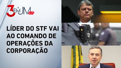 Tarcísio e Barroso se reúnem para discutir uso das câmeras corporais em policiais de SP