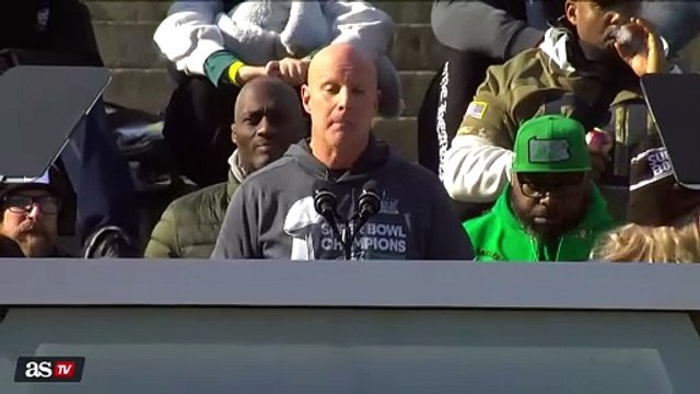 Howie Roseman declares ‘I Bleed for This City’ after getting hit with beer at Eagles Parade