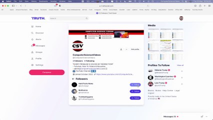 How to FOLLOW a User on TRUTH SOCIAL Using a Desktop Computer / MAC - Basic Tutorial | New