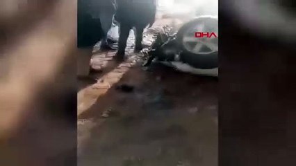 Otomobiliyle bir evin bahçesine uçtu... Ağlayarak yardım istedi: Arabam ne olacak?