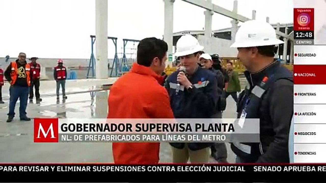 Samuel García supervisa la planta de prefabricados para líneas 4 y 6 del metro