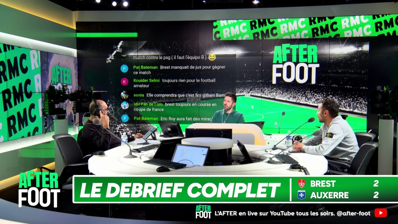 Brest 2-2 Auxerre : Le débrief complet de l’After Foot après un nul spectaculaire